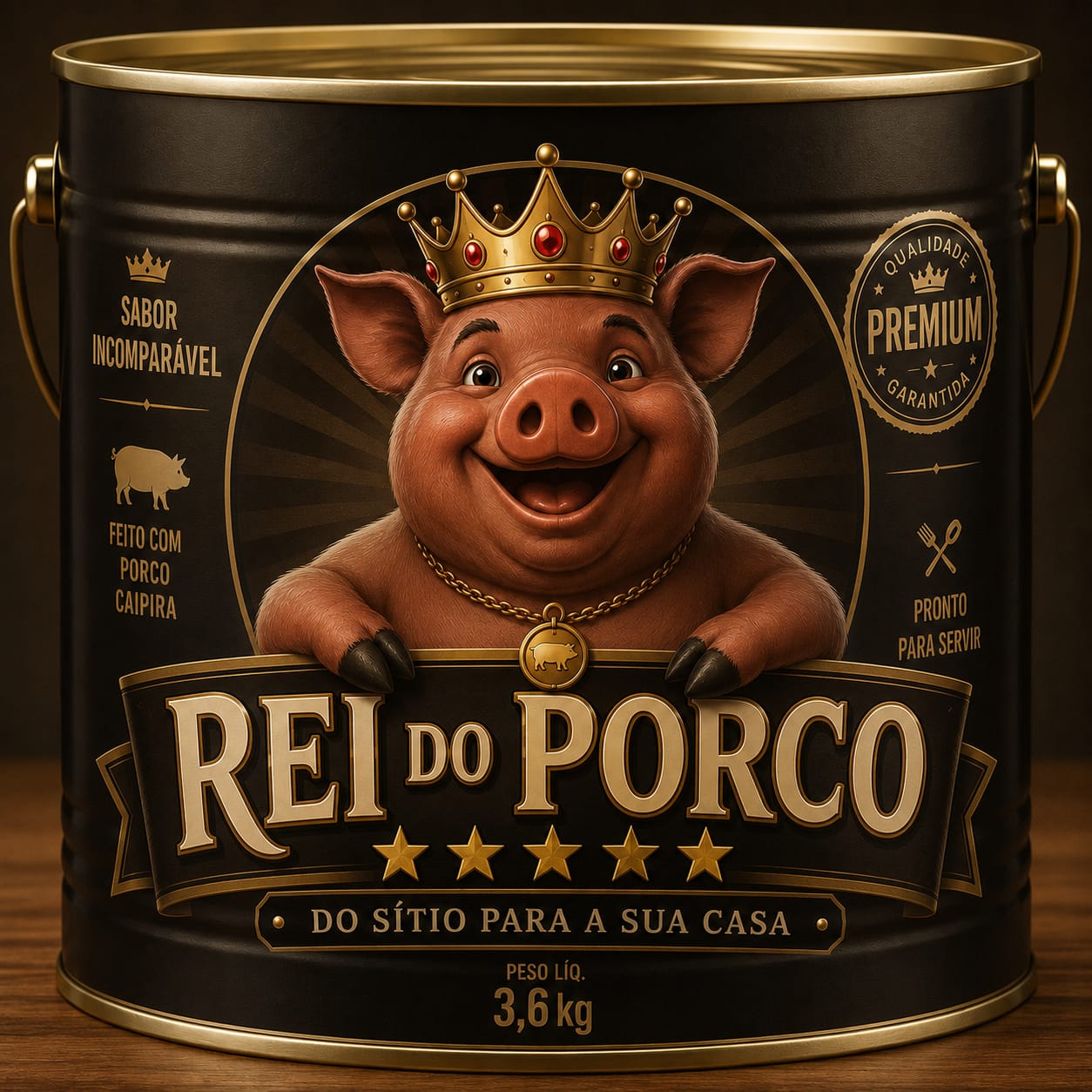 Lata Rei do Porco Premium 3,6kg